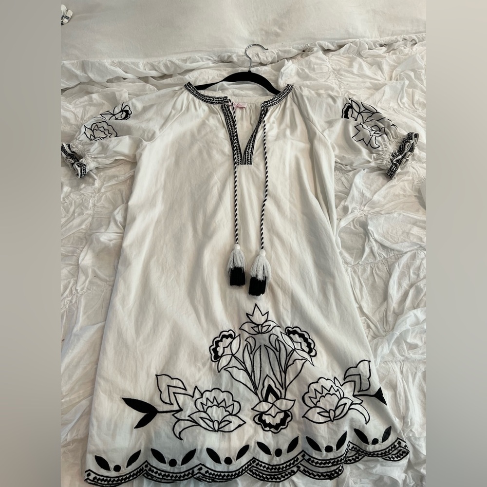 Parker black and white dress